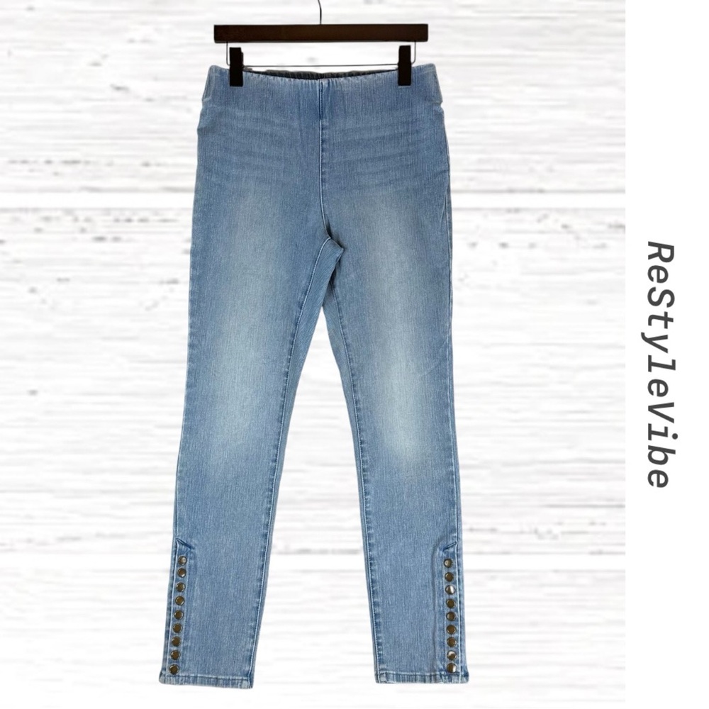 SOFT SURROUNDINGS Women’s Size S Denim Jeans Pull On Style Stretch High Rise Fit